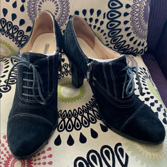 Black Suede, Mascotte, high heeled shoe. Women’s Size 9 - Picture 6 of 7